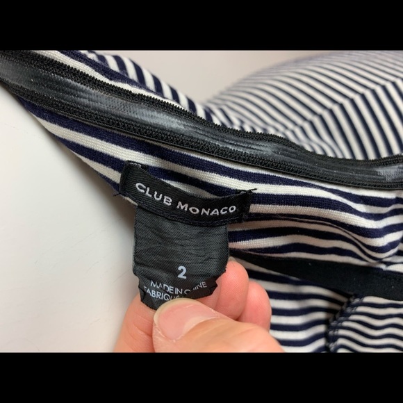 Club Monaco Strapless Striped Navy/White Mini Dress- size 2 - Picture 7 of 8